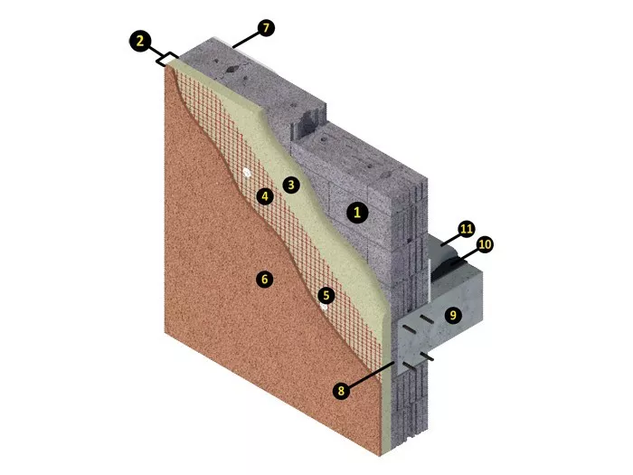 Cerramiento Arliblock Macizo 25 Mineral - Esquema1
