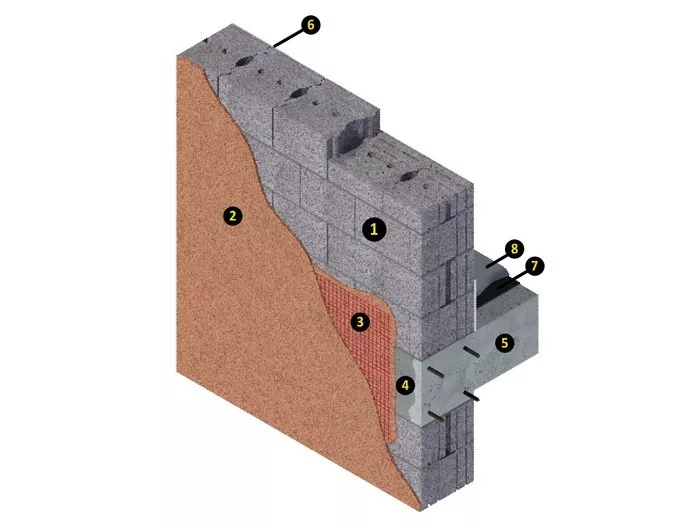 Cerramiento Arliblock Macizo 30-30 - Esquema1
