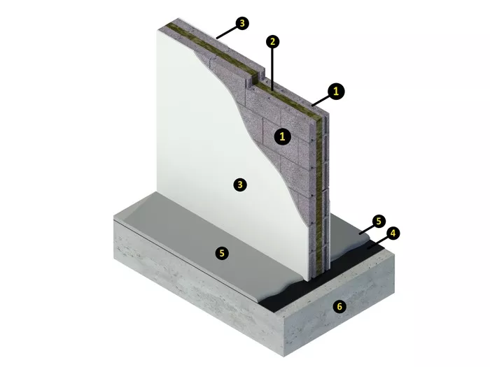 Medianería Arliblock Hueco 6+6 - Esquema1