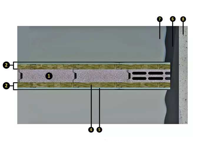 Medianería Arliblock Multicámara 12 Fibra de vidrio - Esquema1